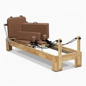 Oak Portable Pilates Reformer Machine Ergonomic Design for Home Gym and Core Workout Training