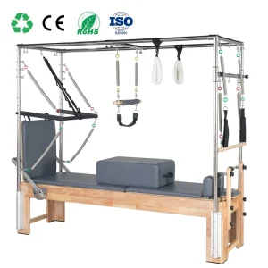 Oak Wood Commercial Adjustable Pilates Reformer, Eco-Friendly, Factory Direct, Low MOQ, Custom Logo