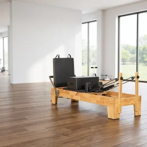 Oak Wood Commercial Pilates Reformer Machine for Pilates and Gym Exercise