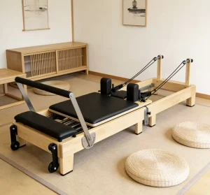 Oak Wood Foldable Portable Pilates Reformer Machine for Home Gym