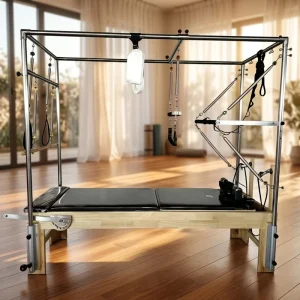 Oak Wood Pilates Cadillac W25 Multifunctional 3 in 1 Reformer for Yoga Studio