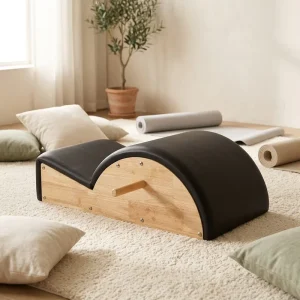 Oak Wood Pilates Spine Corrector for Posture Correction and Back Stretching