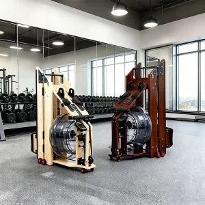 Oak Wood Rowing Machine, Classic Foldable Indoor, Water Resistance, Max User Weight 200 kg, Home and Commercial Use