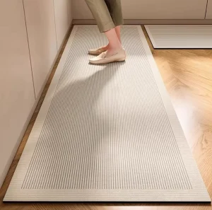 Odorless 40x60cm Modern Novelty Pattern Cushioned Pet-Friendly Washable Water-Absorbing Anti-Slip Rubber Kitchen Floor Mat