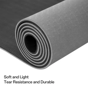 Odorless 6mm Sound-Dampening TPE Double-Sided Yoga Mat for Pilates and Gym Training