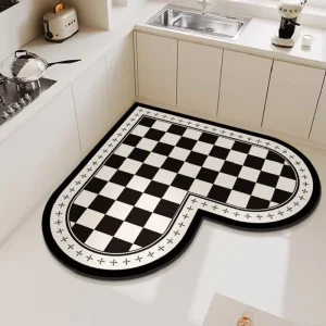 Odorless Non-Slip Absorbent Polyester Washable Kitchen Floor Mat