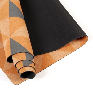 Odorless Printed Cork Yoga Mat 3mm Natural Rubber Base Non-Slip for Pilates Exercise Bulk Manufacturer