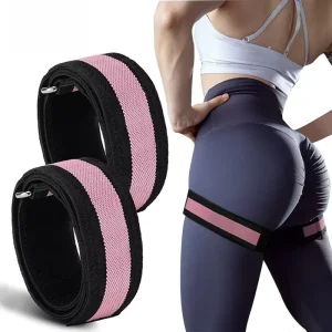 One Pair Leg Blood Flow Restriction Bands with Non-Slip Design for Occlusion Training and Glute Workouts
