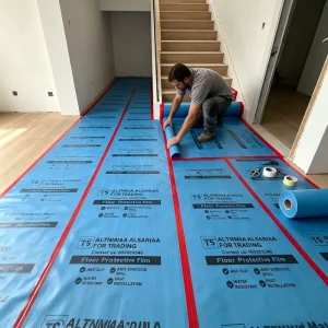 One Time Use Plastic Floor Protection Pad Durable Water Resistant Easy Installation 2.0mm Thickness for Renovation Floors