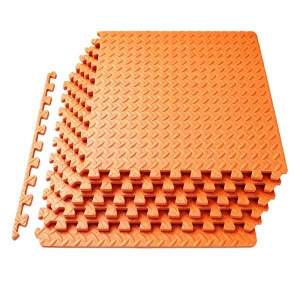 Orange EVA Gym Mat Gym Flooring High Density Interlocking Mat Puzzle Mats Custom Size Durable Premium Foam