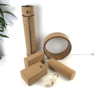 Organic Cork Rubber Yoga Mat Anti slip TPE Custom Cork Yoga Mat Set Eco friendly Durable Personalized Design