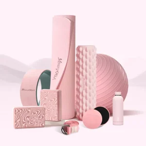 Organic Sustainable Natural Rubber Cork Yoga Mat Set, 6mm, 183x68cm, Eco-Friendly Customized Color