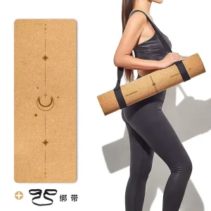 Organic Sustainable Rubber Cork Yoga Mat Cork Yoga Kit Eco Friendly Custom Cork Wheel Strap Block Bricks and Ball Yoga Mat Set