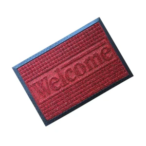 Outdoor PP Rubber Tufted Water Absorbent Reversible Washable Entrance Floor Mat Welcome Grass Pattern