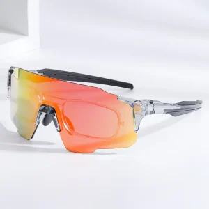 Outdoor Sports Running Mountain Bike Sunshade Eye Protection Riding Glasses Color Change UV400 Frameless PC Lenses