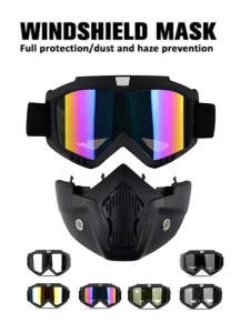 Outdoor Sports Windproof Lightweight Goggles HD Motorcycle Glasses Snowboard Riding Cycling Men’s UV Sunglasses Replaceable Lenses