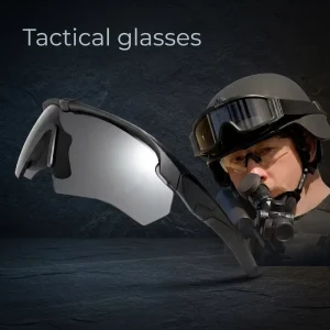 PC 2.0mm Lens Protective Glasses Tactical Eyewear Outdoor CS Shooting Goggles Cycling Color Changing Polarized Sports Sunglasses