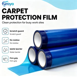 PE Soft Floor Protective Film Roll with Plain or Glossy Surface for Carpet Installation