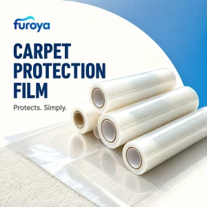 PE Soft Glossy Carpet Masking Film with Logo for Interior Painting and Decoration