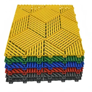 PP 18mm Thickness DIY Eco friendly Interlocking PP Floor Tiles High Duty 3D Plastic Grille for Car Garage