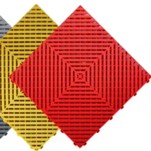 PP Interlocking Floor Tiles 18mm Waterproof Anti Slip Glue Free Rapid Setup for Auto Detailing and Maintenance Stores