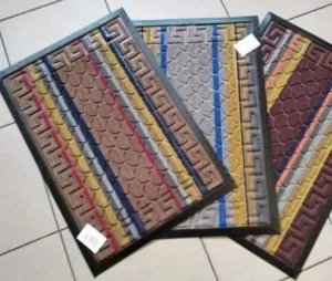 PP Rectangle Entrance Mat with Rubber Backing, Non-Slip, Logo Carpet for Home and Hotel