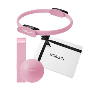 PP+EVA Pilates Ball and Ring Set with Booty Bands, 3-Piece Home Workout Kit