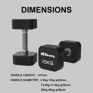 PU Coated Adjustable Dumbbell Set, 40 kg