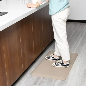 PU Floor Mat Waterproof Anti-Slip Easy-Clean Doormat for Entrance Kitchen Household