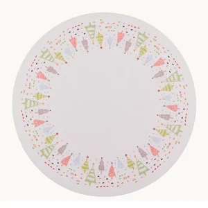 PU Leather Embroidered Door and Table Mats, Placemats
