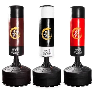 PU Leather Suction Cup Non-Tipping Boxing Sandbag for Indoor Muay Thai Training