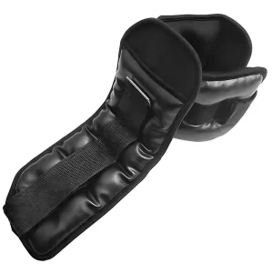 PU Material Black Adjustable Ankle and Wrist Weights with Iron Sandbags for Walking Running and Yoga Custom Size