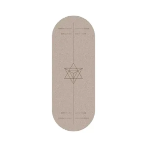 PU Oval Yoga Mat with Natural Rubber Base, Non-Slip, Arch/Pill Shape