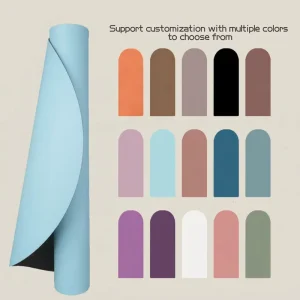 PU Rubber Yoga Mat 6mm Extra Thick Natural Rubber Base Non-Slip Custom Logo Joint Protection Hot Yoga