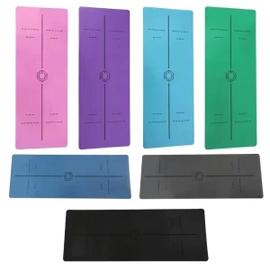 PU Yoga Mat with Natural Rubber, Eco-Friendly, Custom Logo, Factory Supply