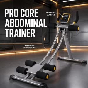 PVC Abdominal Workout Machine with Ergonomic Curved Track and Padded Support