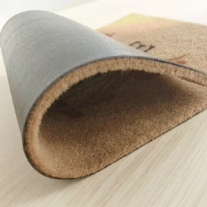 PVC-Backed Coir Floor Mat with Anti-Slip Backing Large Tree Print Doormat