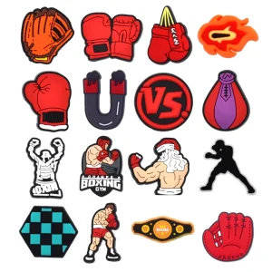 PVC Boxing Shoe Charms Boxing Glove Clog Accessories