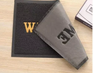 PVC Coil Mat Non-Slip Cushioned Washable Custom Doormat for Indoor Outdoor Use