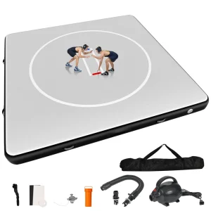 PVC DWF Fabric Inflatable Wrestling Mat, 2.4 m, 3 m, 4 m, 5 m, for Jiu Jitsu, BJJ and MMA