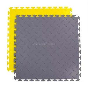 PVC Floor Tiles Oil-Resistant Anti-Slip Easy-to-Clean Flooring for Garage Factory and Workshop