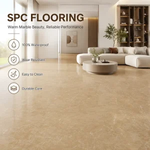 PVC Flooring Fireproof Anti-Skid Wear-Resistant 8mm 10mm 14mm SPC Flooring