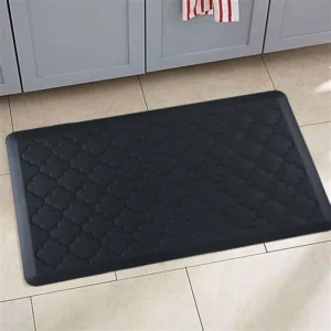 PVC Foam Kitchen Floor Mat, Solid Color, Waterproof, Anti-Fatigue, Embossed