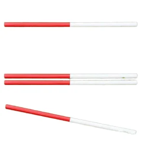 PVC Gymnastics Stick 3 m for Adults and Students, Red and White