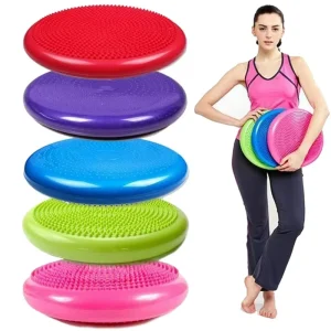 PVC Inflatable Yoga Ball Cushion Balance Pad Massage Fitness Pilates Training Ball with Pump 33cm