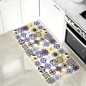 PVC Non Slip Washable Absorbent Kitchen Mat Thick Foam Backing for Floor Laundry Room Hallway