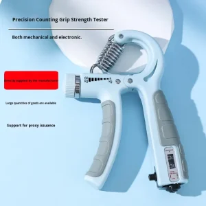 PVC Portable Lightweight Adjustable Mechanical Counting Hand Grip Strengthener for Home Fitness