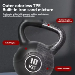 PVC Sand-Filled Kettlebell with Smooth Surface for Home Gym Strength Workouts