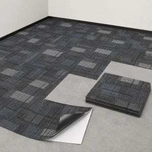 PVC Self Adhesive Carpet Pattern Floor Tile 600x600mm for Office and Commercial Space