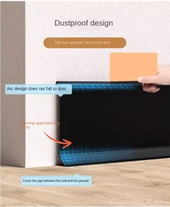 PVC Skirting Board Waterproof Flexible Baseboard Trim for Home Office Hotel Self Adhesive Wall Floor Line Cover